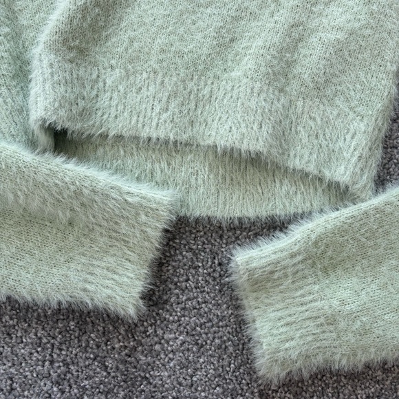 Cotton Candy LA Mint Green Fuzzy Sweater - Picture 4 of 4